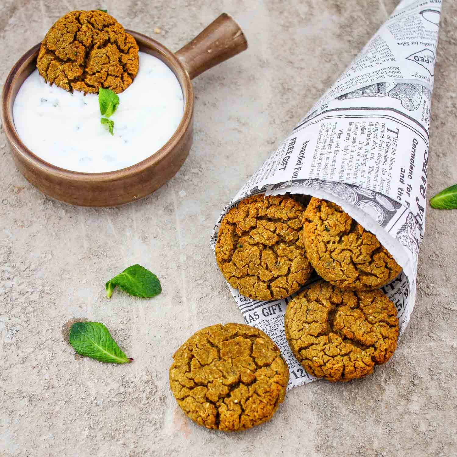 Receta de falafels al horno con harina de almendra