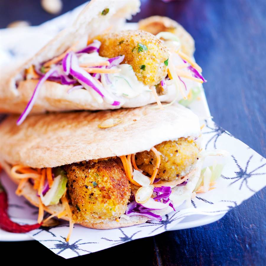 Falafels de calabaza para Halloween