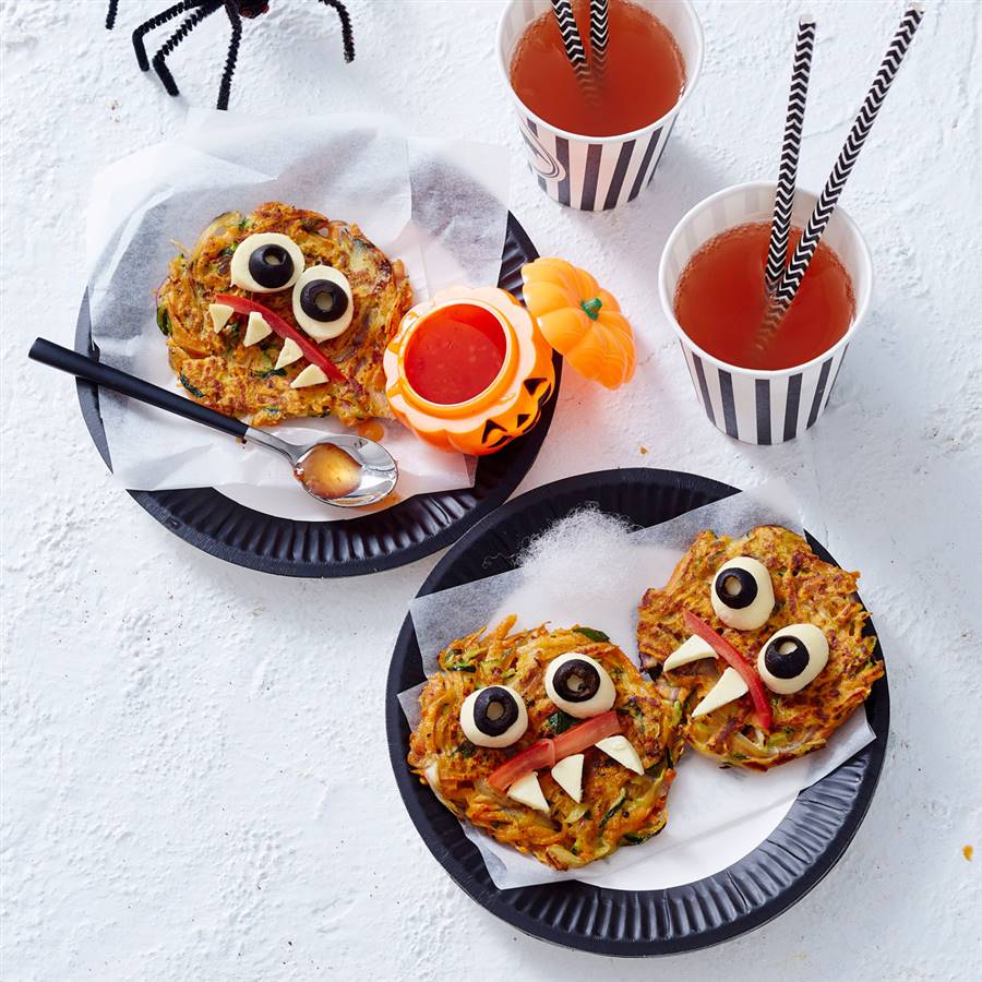 Tortitas de calabaza para Halloween