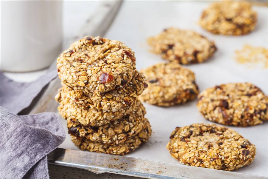 Oatmeal muesli style cookies for breakfast