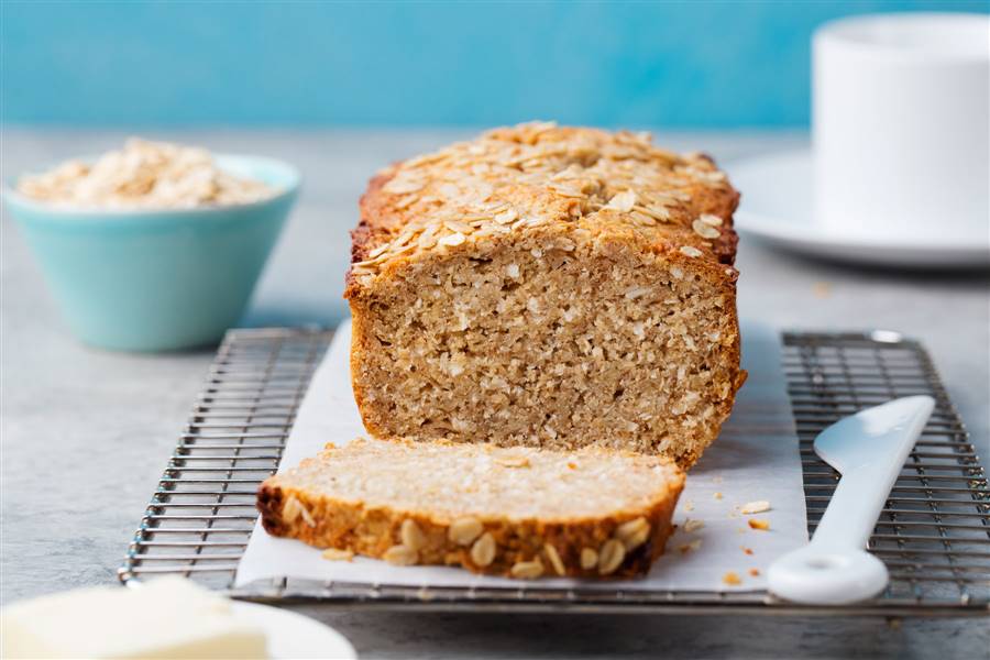 Oatmeal bread for breakfast