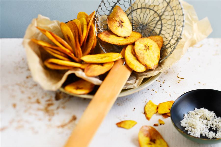 Chips de plátano macho