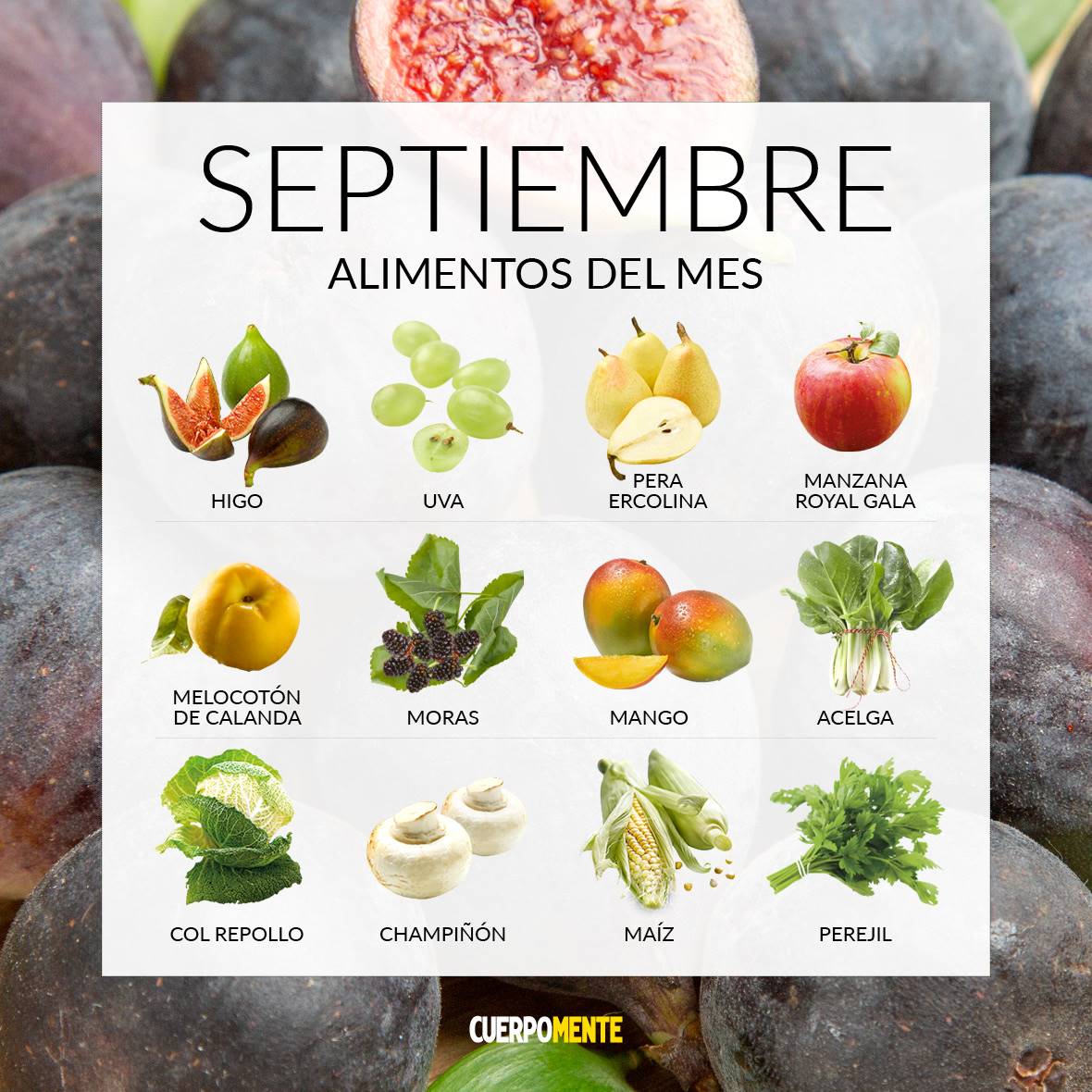 frutas-verduras-temporada-septiembre. Frutas y verduras de septiembre