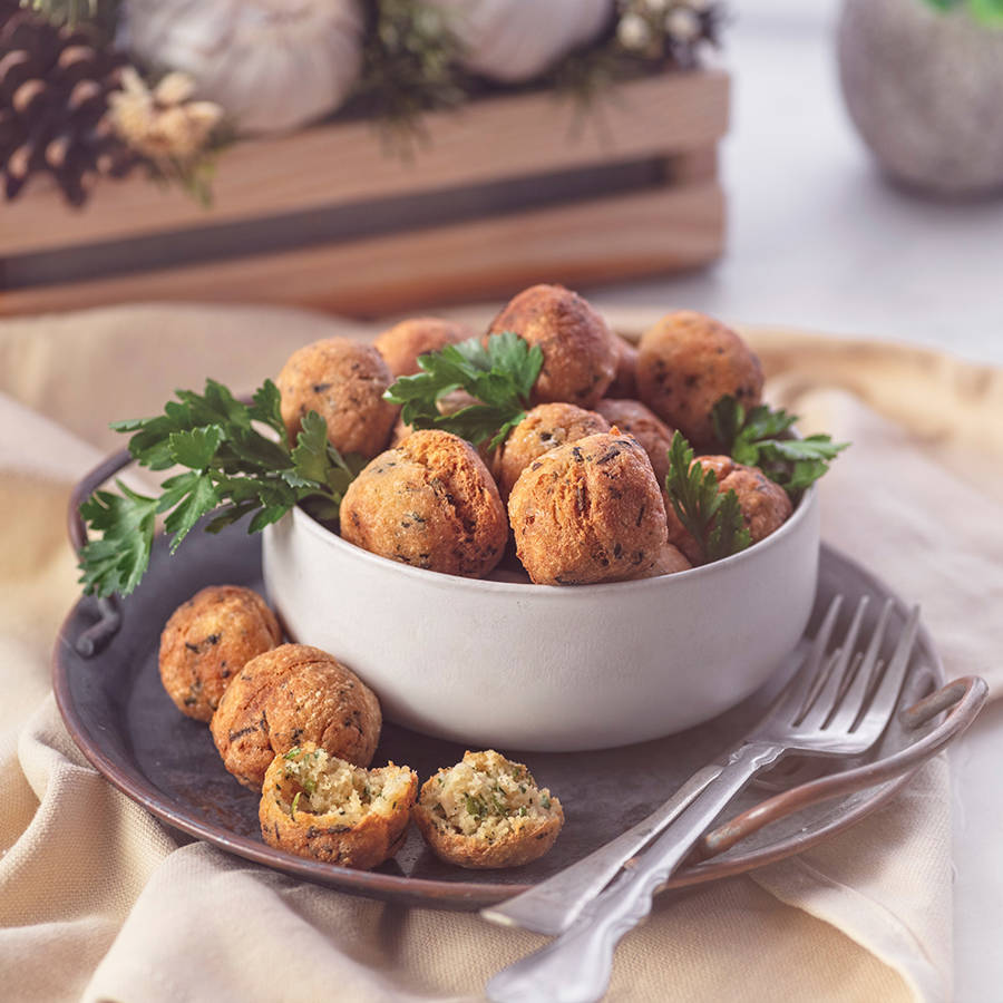 Buñuelos de bacalao sin bacalao: receta veganizada fácil y rápida