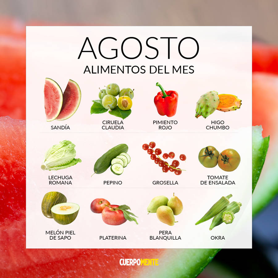 Calendario de temporada: frutas y verduras de agosto
