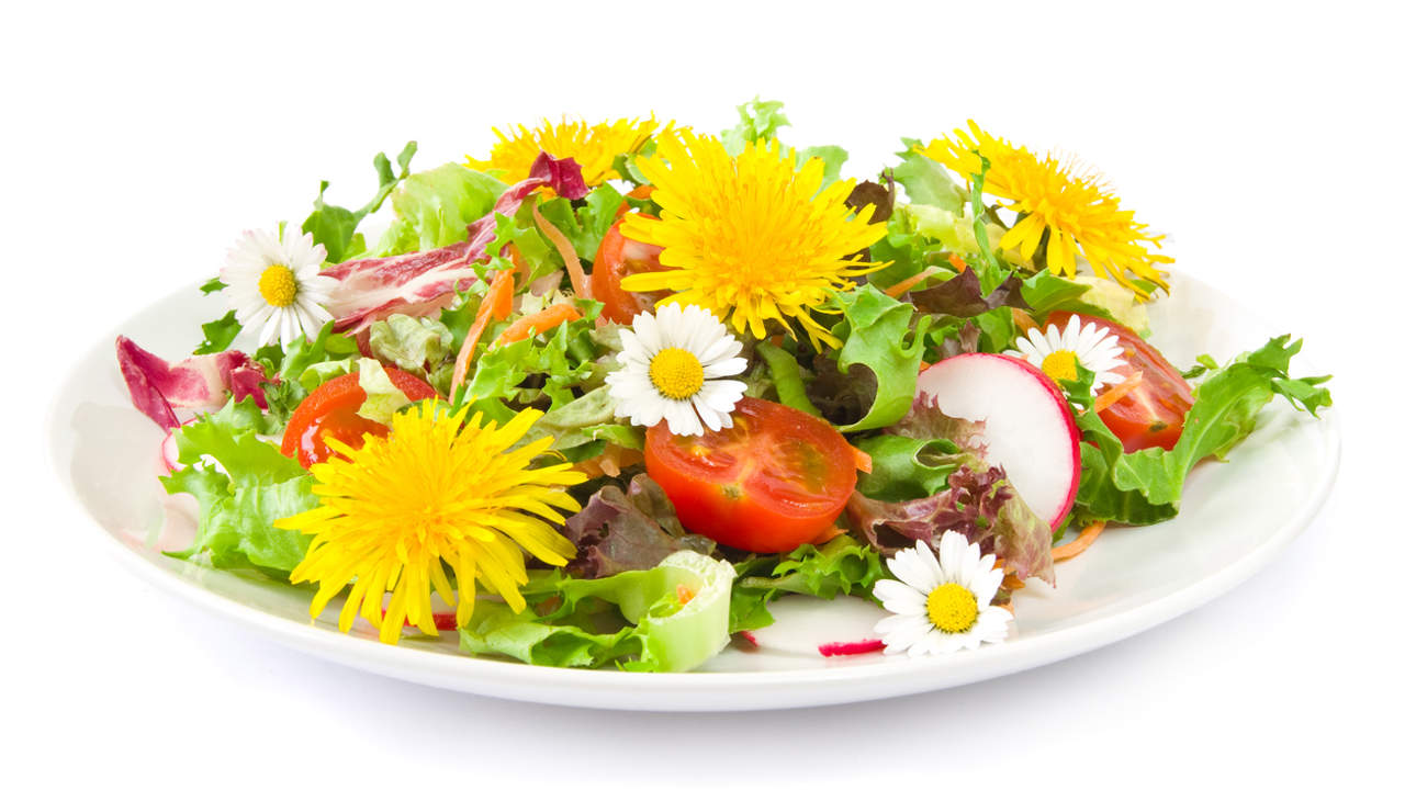 Ensalada con flores