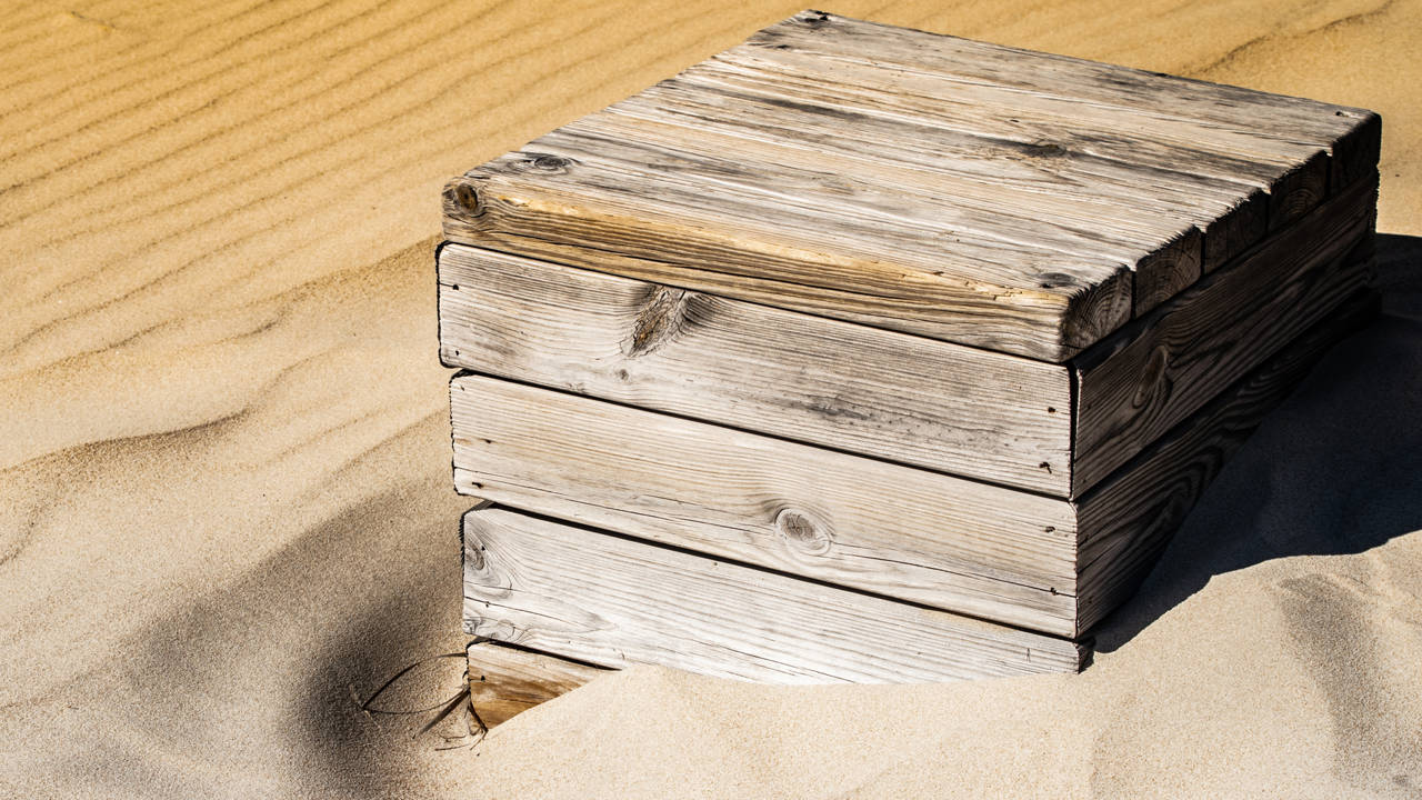 caja y arena