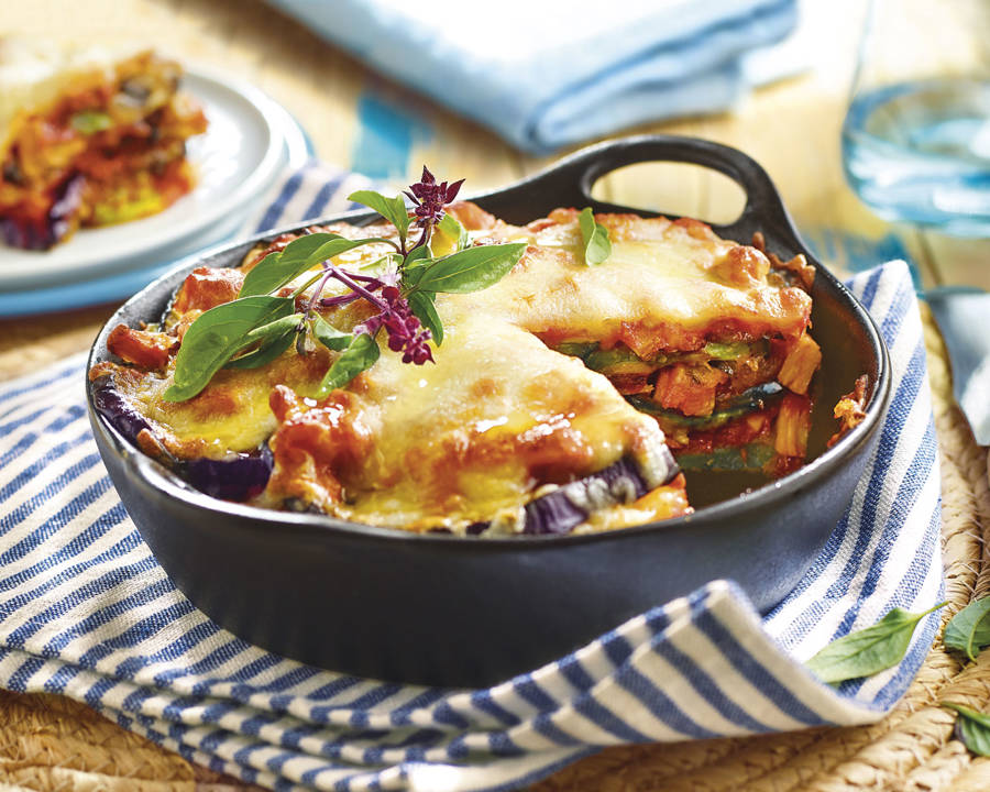 Moussaka d'aubergines au soja