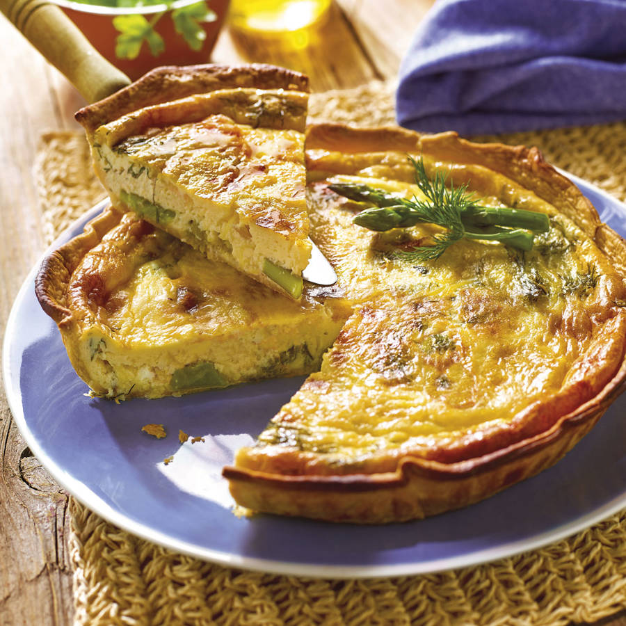 Quiche aux asperges et au jacquier