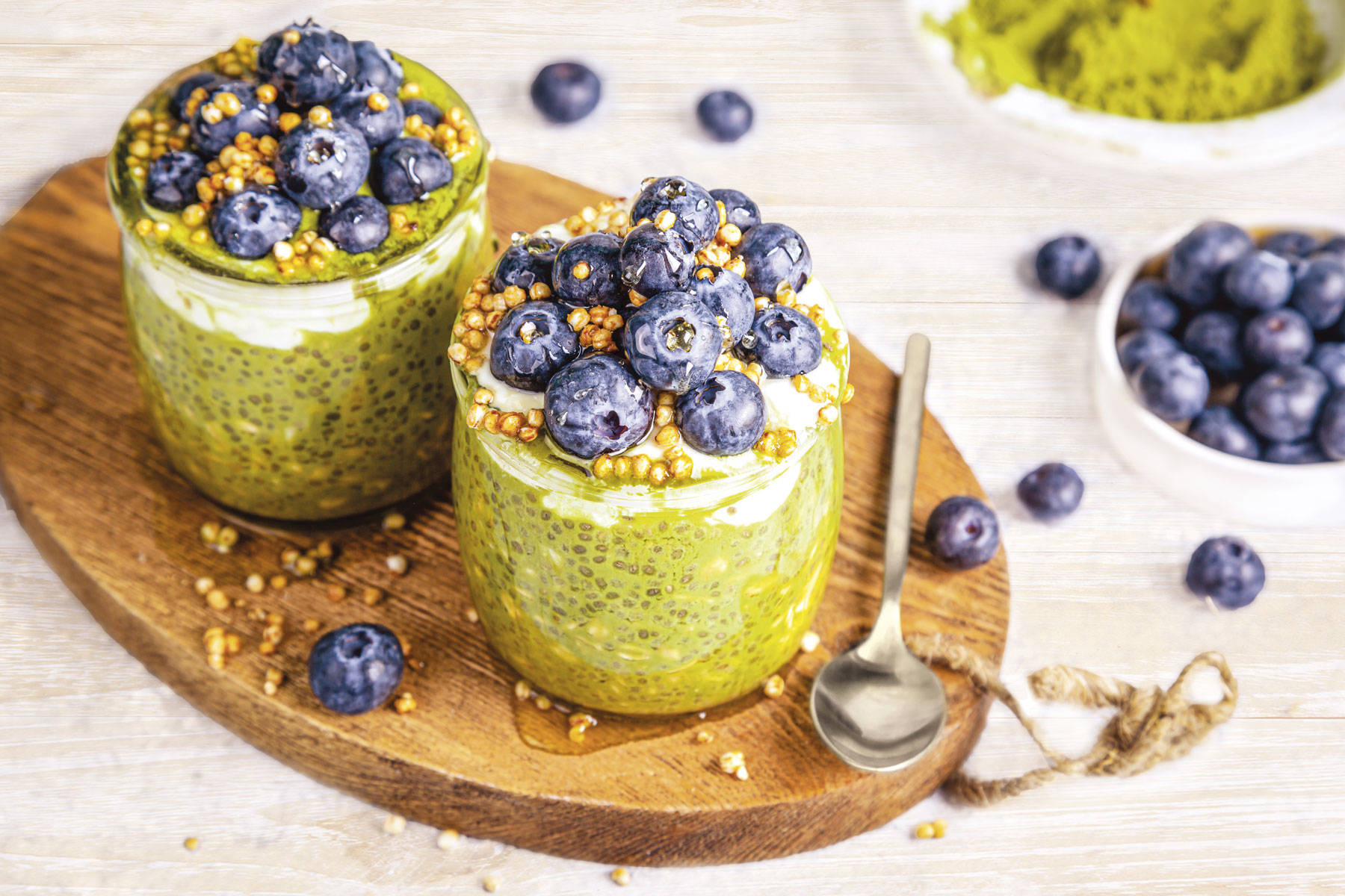 receta te matcha pudding chia