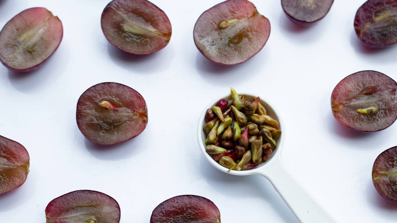 Uvas y pepitas