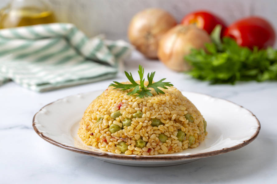 Ensalada tibia de bulgur