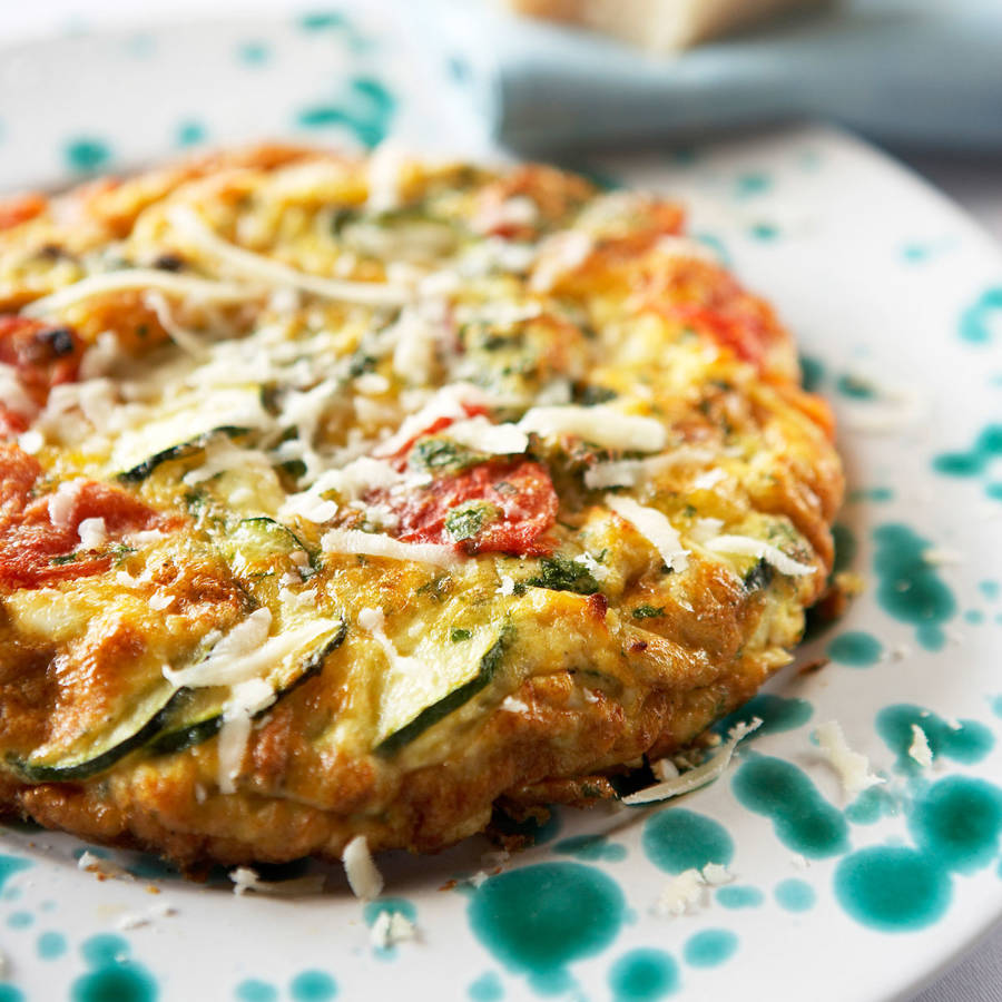 Frittata de calabacín y tomates