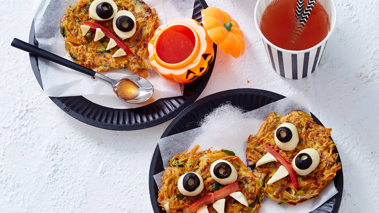 Tortitas de calabaza para Halloween